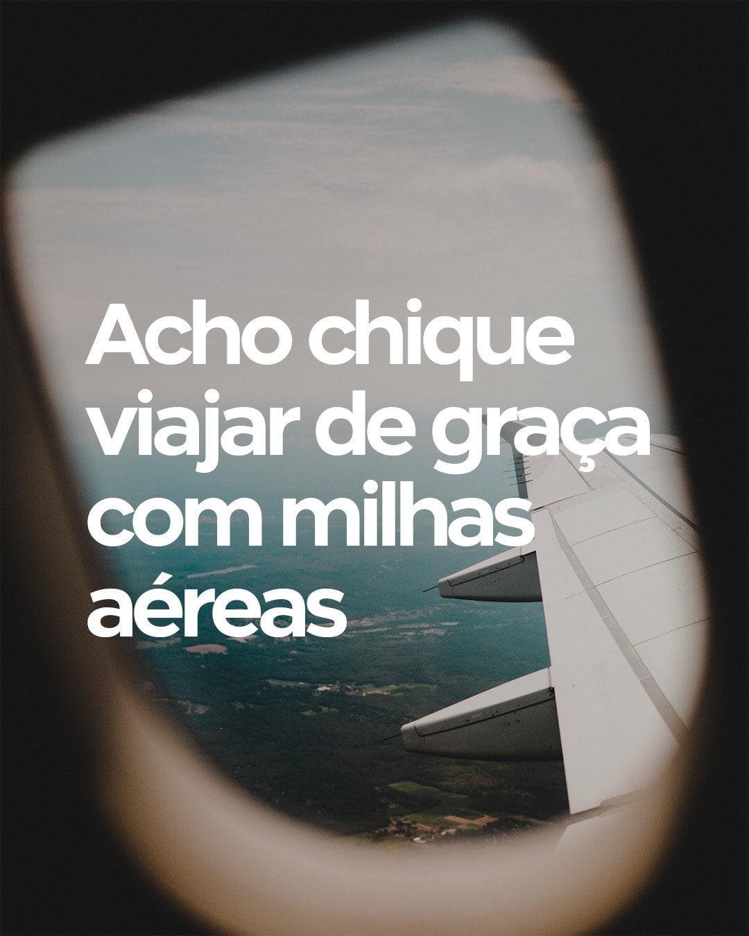 Post do Instagram: Acho chique viajar bem, usar milhas com estratégia e transformar pontos em experiências reais.
